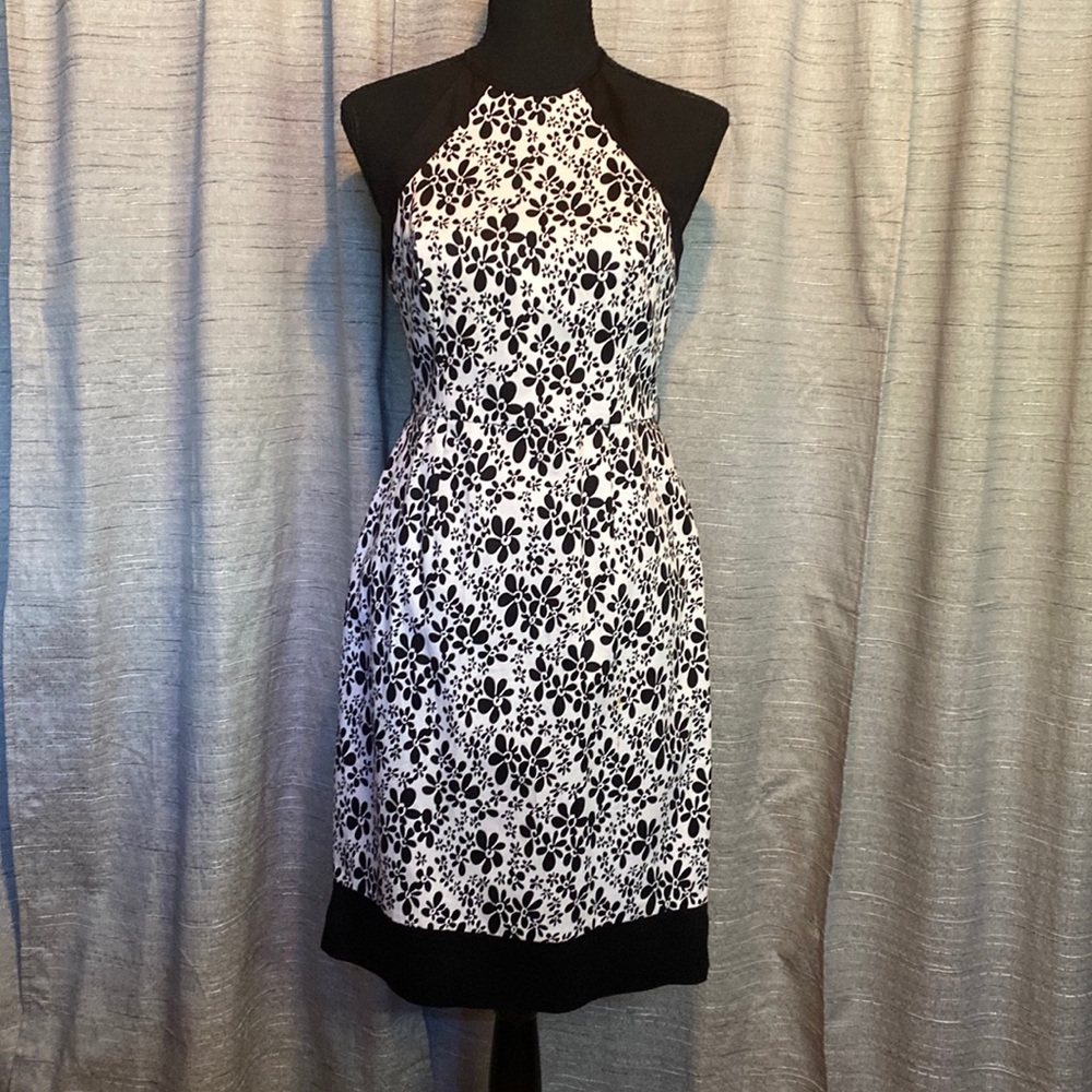 Black and white flower dress.